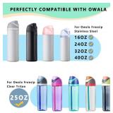 Replacement Lid for Owala Freesip,Compatible with Owala Freesip Water Bottle 16oz 24oz 32oz 40oz,Premium Replacement Accessories for Owala Cap,LeakProof,BPA-Free(Light Blue)
