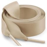 Flat Satin Ribbon Shoelaces: 2cm Wide Silk Shoe Laces for Women -2 Pair