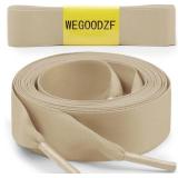Flat Satin Ribbon Shoelaces: 2cm Wide Silk Shoe Laces for Women -2 Pair