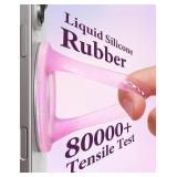 JOYROOM Magnetic Phone Grip, Silicone Finger Loop Grip Stylish TwinkleGlitter Phone Grip for Magsafe, for iPhone 17 Air/16 Pro Max/15/14/13/12 Series, Pink