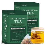 Oil-Reducing Tea - 10 Herbal with Excellent Formula, Oil Cleansing Tea for Liver, Oil-Reducing Tea Herbal Chinese Tea, 15 Tea Bags (2 Box(30pcs))