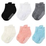 Baby and Toddler Socks,Soft Cotton Non-Slip Ankle Socks for New Born,Boys and Girls