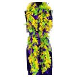 2 Yards 80g Turkey Chandelle Feather Boa for DIY Craft,Party Dancing Dress Up, Halloween Decoration-Multi Color