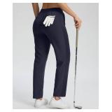 Seamaid Women's Golf Pants with Pockets Lightweight Travel Pants for Athletic Stretch UPF 50+ Medium