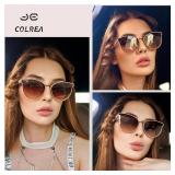 Cat Eye Sunglasses Womens for Trendy Retro 90s Sun Glasses UV400 Protection CL002