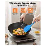 Silicone Spatulas, Food Grade Silicone, 11 inch Rubber Spatula with Stainless Steel Core Designed for Cooking, Baking, Mixing Batter, Making Cookies,Heat Resistant Up to 600  (4 Piece)