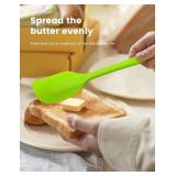 Silicone Spatulas, Food Grade Silicone, 11 inch Rubber Spatula with Stainless Steel Core Designed for Cooking, Baking, Mixing Batter, Making Cookies,Heat Resistant Up to 600  (4 Piece)