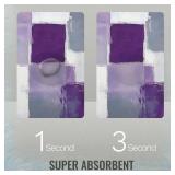 Purple and Gray Abstract Art Painting Bathroom Rugs Mat Non Slip Super Absorbent Stain Resistant Quick Dry Thin Bathroom Rug-Bath Mats for Bathroom Floor Bathtub,30'x20'