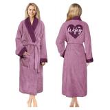 Vprintes Wifey Purple Heart Robe (Small/Medium, Purple)