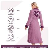 Vprintes Wifey Purple Heart Robe (Small/Medium, Purple)