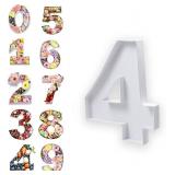 10' Fillable Cardboard Tray for Birthday Anniversary Party Decorations Strawberries Chocolate Sweets Candy Container Box (4, White)