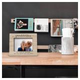 FONDCANYON Grandchildren Fill a Space in Your Heart That You Never Knew was Empty Picture Photo Frame,Grandparents Day Birthday Gifts for Grandparents Picture Frames (5x7 Inch Photo)