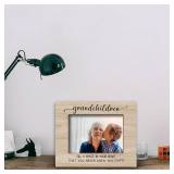 FONDCANYON Grandchildren Fill a Space in Your Heart That You Never Knew was Empty Picture Photo Frame,Grandparents Day Birthday Gifts for Grandparents Picture Frames (5x7 Inch Photo)