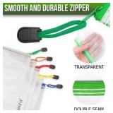 WAPAG 5 Pack A3 Mesh Zipper Pouch Bags for Organizing, Plastic Travel Zipper Bag, 17.5'X13' Large Waterproof PVC Document Pouch for School Office Supplies, Craft, Puzzles & Board Games