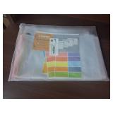 WAPAG 5 Pack A3 Mesh Zipper Pouch Bags for Organizing, Plastic Travel Zipper Bag, 17.5'X13' Large Waterproof PVC Document Pouch for School Office Supplies, Craft, Puzzles & Board Games