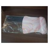 Keyboard Wrist Rest Pad and Mouse Wrist Rest, Ergonomic Memory Foam Mouse Pad Set with Coaster Non-Slip Computer Wrist Rest Support Pad for Office, Game, Pink Gold Marble