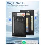 Card Wallet for Men Built-in Finy My Replacement for AirTag Wallet, Credit Card Holder Mens Slim Wallet, Premium Leather Front Pocket Wallet Minimalist Wallet with ID Window RFID Blocking Card Wallet