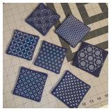 Embroidery Stencils for Sashiko Wash Away, Quilting Mending Stencils for Crafts Reusable Wood Burning Drawing Art Paint Patterns for Cake Cookie Canvas Furniture Paper (pattern18)