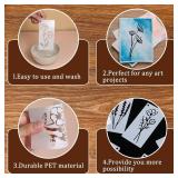 52Pcs Flower Stencils for Painting, Reusable Floral Wall Stencil Plastic Wildflower Leaf Stencil Drawing Painting Stencils for Drawing On Wood Canvas DIY Crafts Decor