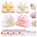 4pcs Taba Squishy Hamster Fidget Toys, Big Soft fufu Hamster Squishy Toy, Cute Taba Toys for Stress Relief, Hamster Fidget Toys Suitable Adults Kids