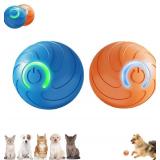 Smart Jumping Ball Toy for Dogs, Duraspin Dog Bouncing Ball, Interactive Bouncing Toys for Puppy Toys  2Pack-Orange & Bule