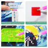 WEUOPG Halloween Diamond Painting Kits for Adults, Horror Diamond Art Kits for Beginner, Full Drill Diamond Art Paint with 5D Round Diamonds, DIY Gem Painting Kit for Home Wall Decor 12x16inch