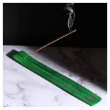 Lot Of 2 Bless-International Traditional-Handmade-Burner Wooden-Incense-Stick-Holder Ash-Catcher-Stand for-Aromatherapy-Meditation-Yoga (Earth Green) 10 Inches, Pack of 1
