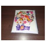 Lot Of 3 Mini Birthday Cards, Birthday Gift Card with Music and Light, Flower Bouquet 3D Card with Butterflies for Mom, Women, Wife (Butterfly & Daisy)