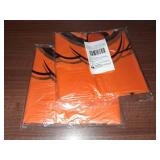 Lot Of 2 Juvale Trash Bags - 6-Pack Orange, 8-Gal (24 x 30 In) & 34-Gal (36 x 48 In) - Pumpkin-Printed Decorative Leaf & Yard Waste Collection - Garden Trash Bags