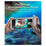 ESR Waterproof Phone Pouch for iPhone 13/14 / 15, Underwater Touch Sensitivity, IPX8 Floating Waterproof Cellphone Case with Lanyard, Dry Bag for Snorkeling, Titanium
