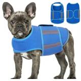 QBLEEV Medium Dog Sweater, Fleece Vest with Reflective Trim & Leash Hole, Perfect for French Bulldogs, Small to Large Dogs, Winter Warmth