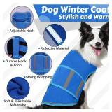 QBLEEV Medium Dog Sweater, Fleece Vest with Reflective Trim & Leash Hole, Perfect for French Bulldogs, Small to Large Dogs, Winter Warmth