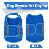 QBLEEV Medium Dog Sweater, Fleece Vest with Reflective Trim & Leash Hole, Perfect for French Bulldogs, Small to Large Dogs, Winter Warmth