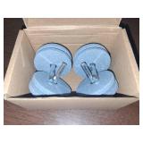 NEW Double Layer Corundum Lawn Mower Blade Sharpener, Universal Wear Lawnmower Blade Sharpener for Any Power Drill/Hand Drill, Double-Layer Grindstones Easy to Use and Not Easy Damage-(Gray)