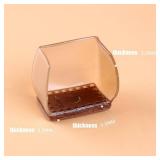 Chair Leg Floor Protectors Chair Leg Protectors, 16 Pieces Square Chairs for Wear-Resistant Chair Leg Protectors, Thickened Protective Caps(Black)(Transparent)