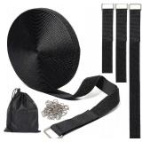 Hook and Loop securing Straps with 25 Metal Buckles,Free Cut Length, Adjustable Storage Organizer (1in x16ft)