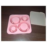 Tikpao Large Silicone Ice Cube Trays for Freezer with Lid for 20-40oz Stanley Cup IceFlow - Ice Mold - Reusable Ice Cubes Mold with Lid for Stanley Cup Accessories BPA Free,Dishwasher Safe (Pink)