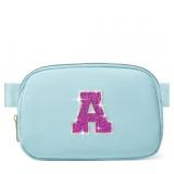 Light Blue Fanny Pack - Monogrammed 'M'