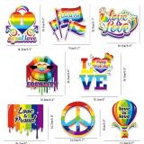 HOWAF 30 Pcs Gay Pride Decorations Hanging Swirls - Pride Month Party Supplies Foil Swirls, Love is Love LGBT Rainbow Pride Party Decoration Swirls, NO-DIY Gay Pride & LGBTQ Party Supplies