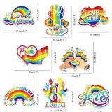 HOWAF 30 Pcs Gay Pride Decorations Hanging Swirls - Pride Month Party Supplies Foil Swirls, Love is Love LGBT Rainbow Pride Party Decoration Swirls, NO-DIY Gay Pride & LGBTQ Party Supplies