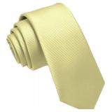 JEMYGINS 2.4' Solid Color Skinny Tie Slim Necktie for Men
