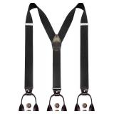 JEMYGINS Mens 1.4 inches Wide with 6 Button End Elastic Adjustable Suspenders
