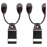 JEMYGINS Mens 1.4 inches Wide with 6 Button End Elastic Adjustable Suspenders