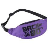 Smile Fish Neon Fanny Packs Waist Bag for 80s Party Music Festivals,Women,Men (Purple)