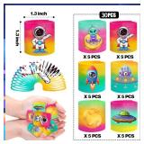 Space Rainbow Spring, 30Pcs Party Favors for Rainbow Slinky, Birthday, Carnival, Prizes, Goodie Bags, Pinata Fillers, Game Party Supplies