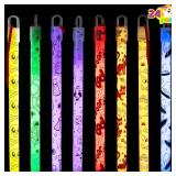 JOYIN 36 Pcs Halloween Glow Stick Hanging Wands in 8 Different Pattern Designs and 6 Colors for Kids Party Favors, Halloween Party Supplies, Glow in the Dark, Goodies Bags Fillers, Non Candy Treats