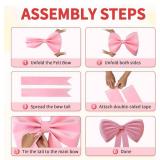 imprsv Bow Party Decorations 40x50in Pink Bow Decor, Coquette Birthday Decorations for Wedding Engagement Baby Shower, Giant Coquette Room Decor for Girls Women