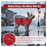 QBLEEV Warm Dog Jacket - Reflective, Adjustable Winter Coat with Turtleneck for Cold Weather, Waterproof Fleece Snowsuit for Small, Medium, Large Dogs