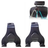 Car Purse Hook, Car Seat Hooks Car Hooks for Headrest, Headrest Hooks for Handbags and Grocery Bags (Black - 2 Pack)