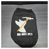 LOPHIPETS Do Not Pet Dog T-Shirt for Chihuahuas & Small Breeds - Soft Cotton Puppy Clothes with Warning Slogan Print Training Aid Apparel-Black/L